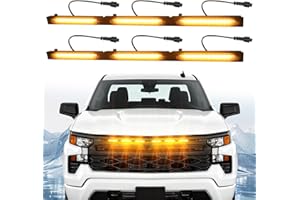 LED Front Grille Lights Fits for 2022-2026 Silverado 1500 WT Custom Trail Boss Custom Grill Lights Front Bumper Light for Sil