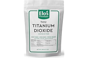 Titanium Dioxide (TiO2) (200g) by Elo’s Premium | Packaged in Canada| 100% Food Grade Colorant| Contaminant Free | Colorant f