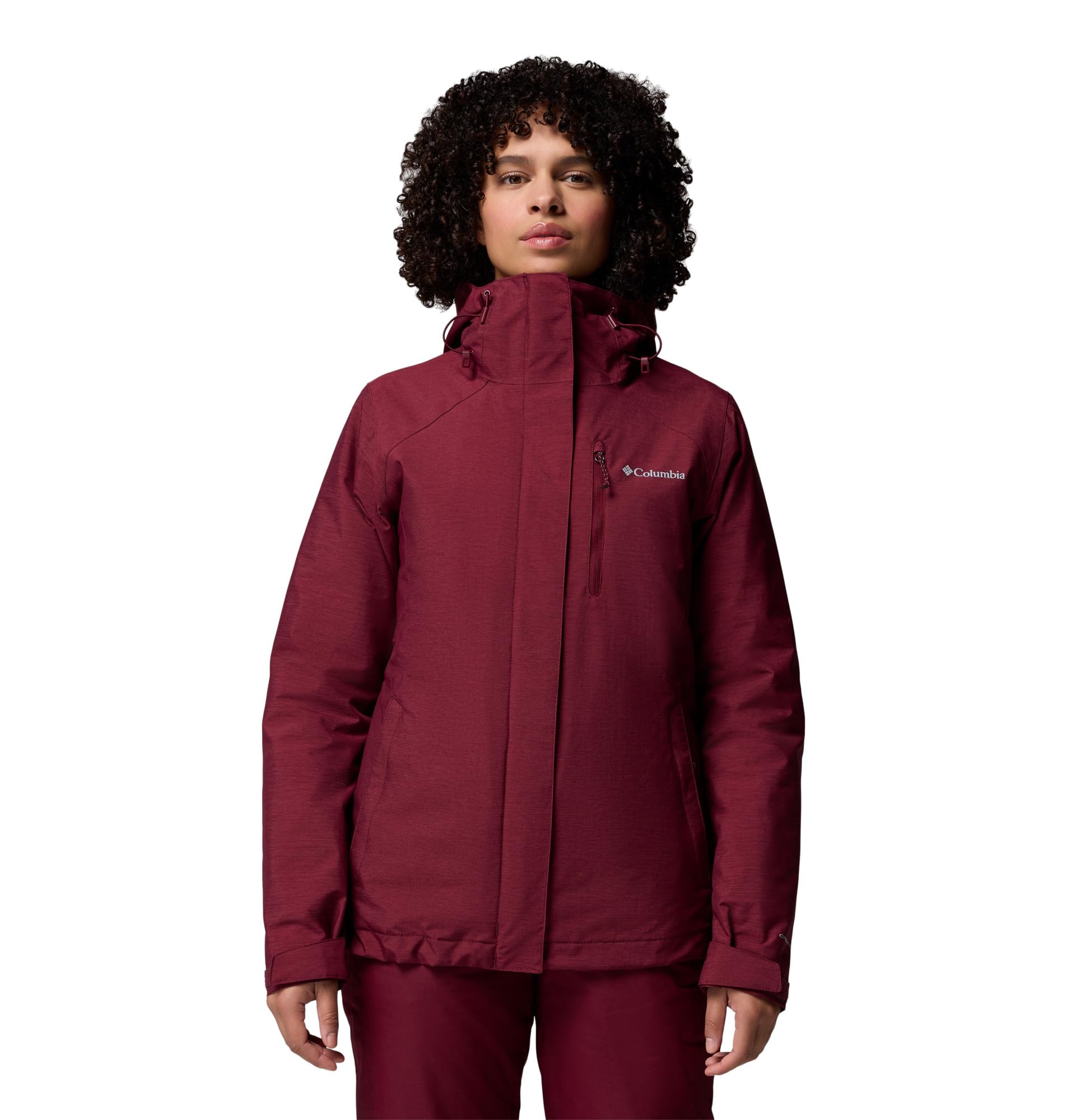 Columbia Womens Whirlibird V Interchange Jacket, Rich Wine Cross Dye, XX-Large