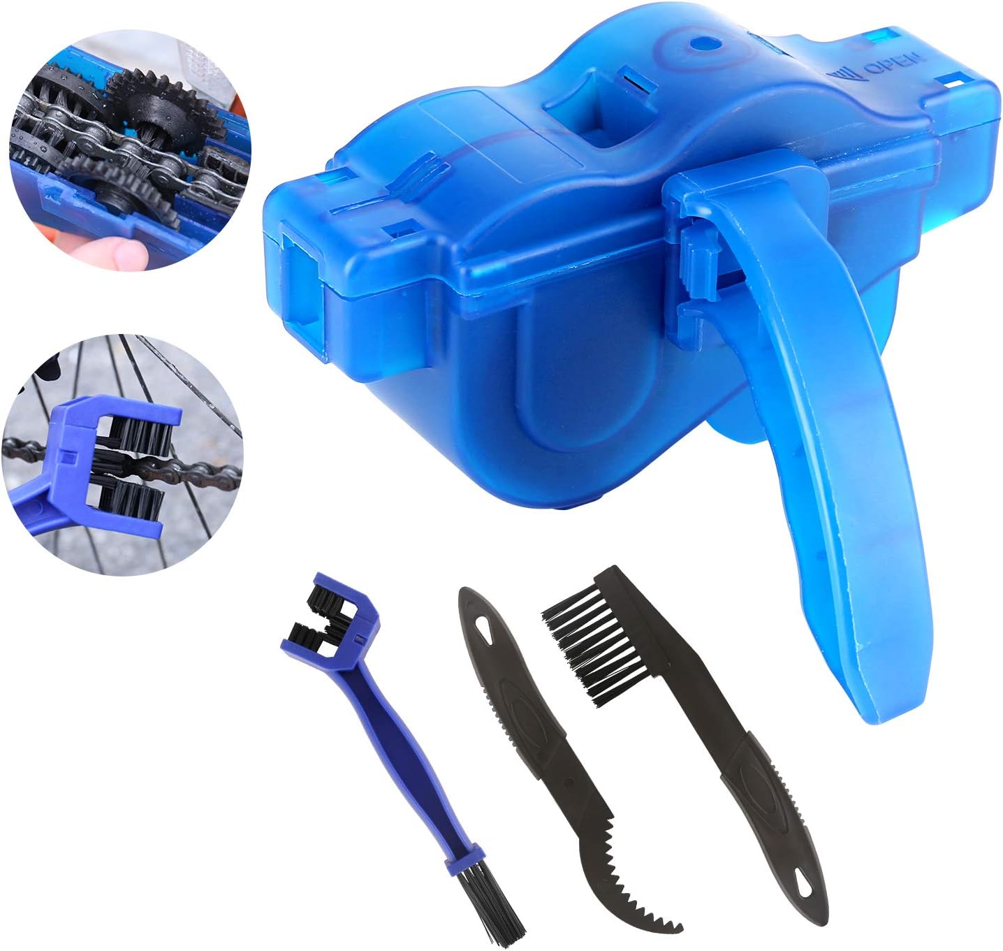 WBYJ Nettoyeur de Chaîne de Vélo 4pcs Outils De Nettoyage De Vélo Kit