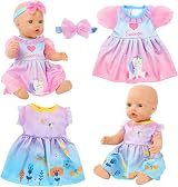 Aolso 14-18 Inch Doll Clothes 4-Packs Unicorn Theme for 35-45 cm Dolls view 9