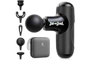 BOB AND BRAD Q2 Mini Massage Gun, Pocket-Sized Deep Tissue Massager Gun, Portable Percussion Muscle Massager Gun, Ultra Small & Quiet Muscle Massage Gun for Muscle Recovery with Carry Case