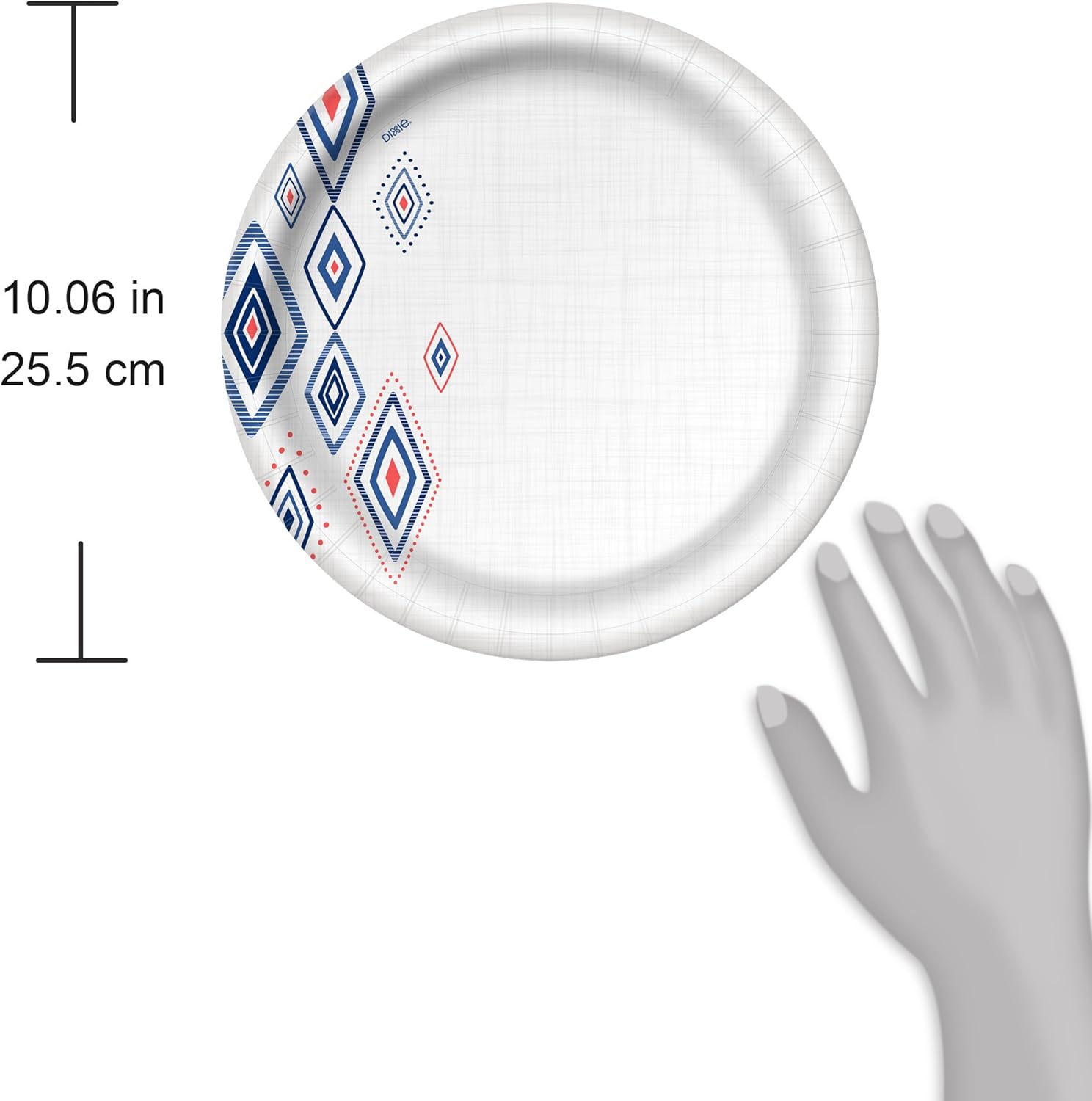 Dixie Everyday Paper Plates,10 1/16" Plate,  Exclusive, Dinner Size Printed Disposable Plates, (5 Pack of 44 Plates), 220 Count: Health & Personal Care