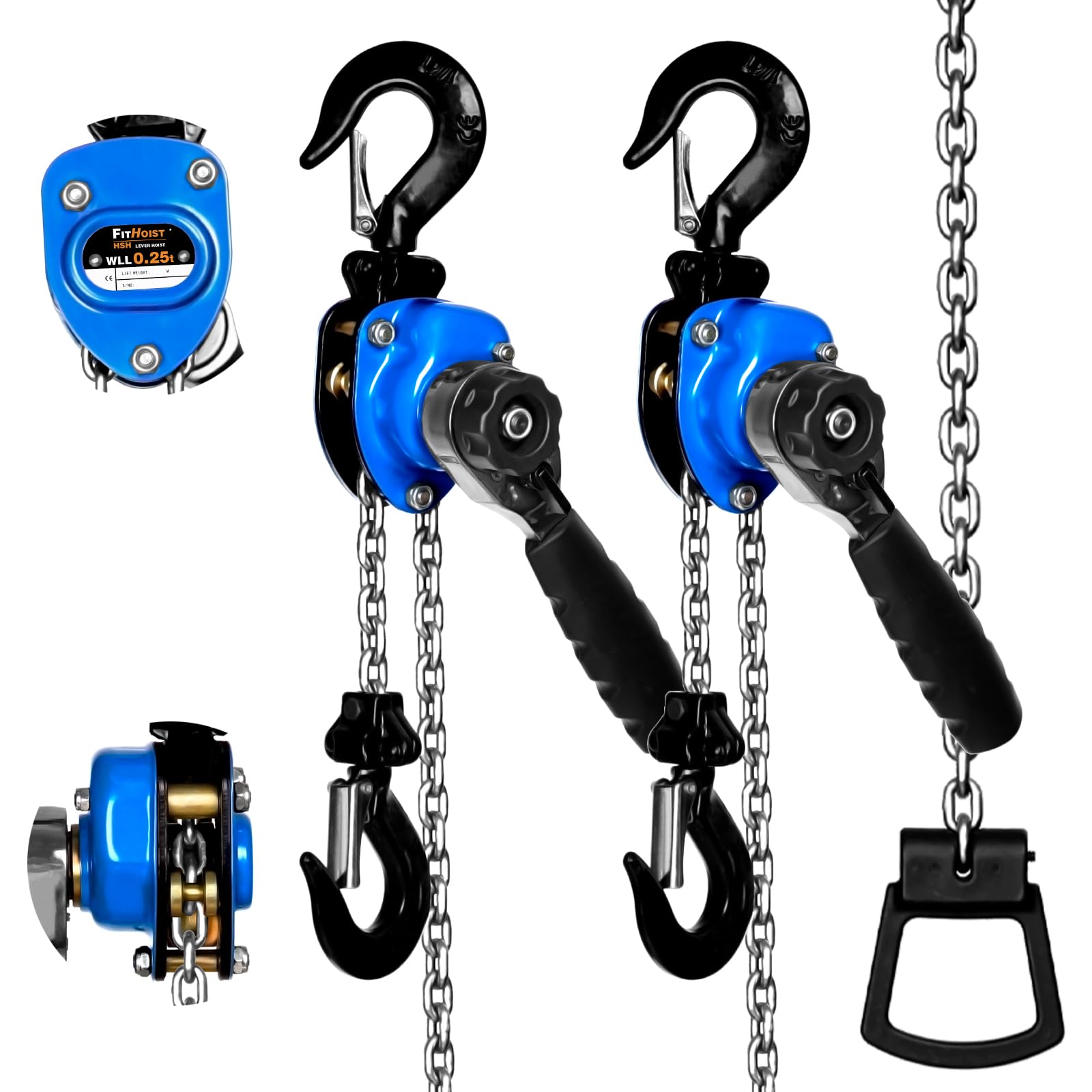 FITHOIST 1/4Ton Chain Hoist (2-Pack) 550Lbs