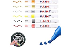 12 Colors Waterproof Tire Paint Pen, Permanent Oil-Based Marker, Quick-Dry Fade-Resistant, for Car Tires, Rims, Rubber, Metal