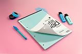 Silvine A4 Blue Paper Dyslexia Refill Pad 100 Pages Lined with Margin view 4