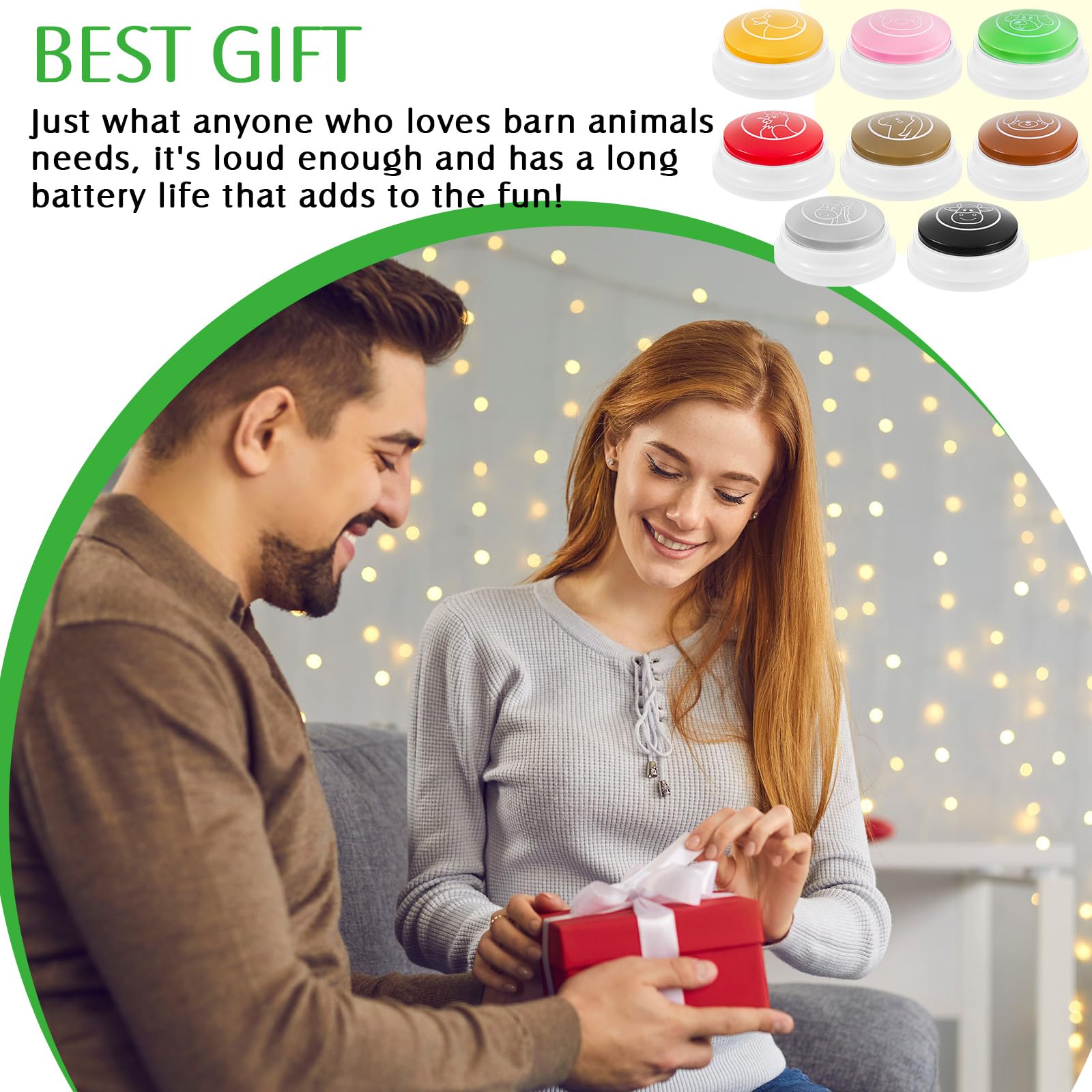 Syhood 8 Pcs Animal Sounds Buzzer for Trivia Games, Answer Buzzers for Classroom, Feud Jeopardy Buzzer Button with Lights and Sounds for Classroom Party Teacher Game Show(Classic Style)