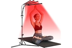 Devowellte Red Light Therapy for Body, 180LEDs Red Light Therapy Lamp with Tripod, 3-in-1 Chip Designed 660nm ＆850nm Infrared Light Therapy for Face