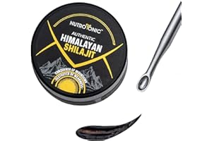 NUTROTONIC LLC NUTROTONIC Authentic Himalayan SHILAJIT | Wild Crafted Strictly From Above +17000 FT | 100% Sun Dried | Organic Most Potent Premium Resin | 3rd Paty Lab Tested| Fulvic & Humic Acid | 5G Resin