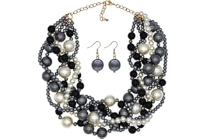 We We Women's Faux Pearl Necklace Long Pearl Necklace Costume Jewelry 1920s Flapper Necklace 60 Inches