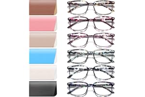 NOVIVON 6 Pack Reading Glasses Blue Light Blocking for Women Men, Lightweight Anti Eyestrain/Glare Computer Readers…