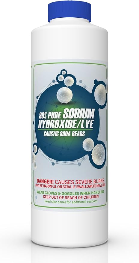 Amazon Com Fdc 99 Pure Sodium Hydroxide Pure Lye 2 Lb Jar Home Kitchen