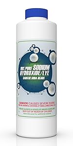 FDC 99% Pure Sodium Hydroxide/Pure Lye, 2 lb Jar