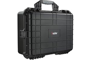 Eylar Large 20 Inch Protective Camera Case Water and Shock Proof With Foam (Black)