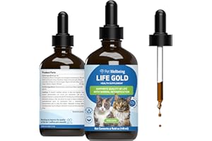 Pet Wellbeing Life Gold for Cats - Immune Support, Antioxidants, Detoxification, Cellular Health, Astragalus, Blessed Thistle