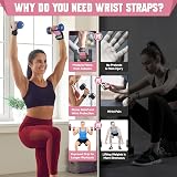 COFIT Wrist Straps Weightlifting Leather Dual-Layer Oxford Pink Standard view 2