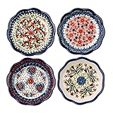 Sizikato 4pcs Porcelain Appetizer Plate, 4-Inch