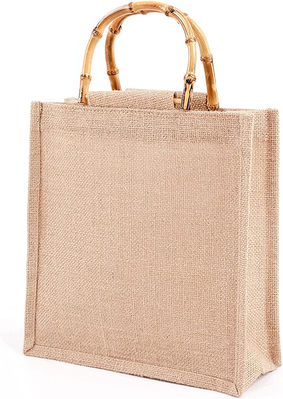 jute bag with bamboo handle
