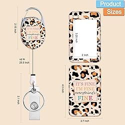 Retractable Badge Holder, Cute Print Pattern Belt