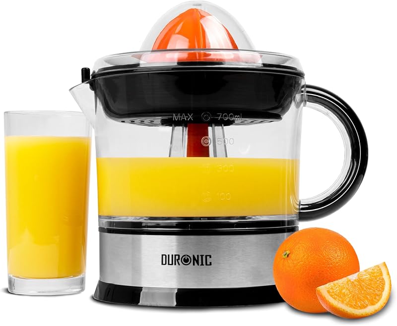 Duronic JE407 Solid Juicer Electric Citrus Juicer 700ml 40W Stainless Steel