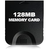 OMYZERO 128MB (2043 Blocks) Gamecube Memory Card - High-Speed Save Game Memory Card for Gamecube & Wii Consoles - Gaming Accessory (128MB-Black)