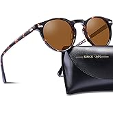 CARFIA Polarized Sunglasses for Women: Acetate Frame, Small/Medium Size, UV400 Protection - Anti Glare CA5288