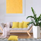 Boao 4 Pack 18x18 Outdoor Waterproof Pillow Covers Golden Yellow PU Coated view 7