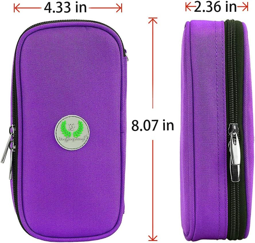 YOUSHARES Insulin Cooler Travel Case - Medication Diabetic Insulated Organizer Portable Cooling Bag for Insulin Pen and Diabetic Supplies with 2 Cooler Ice Pack (Purple): Health & Personal Care