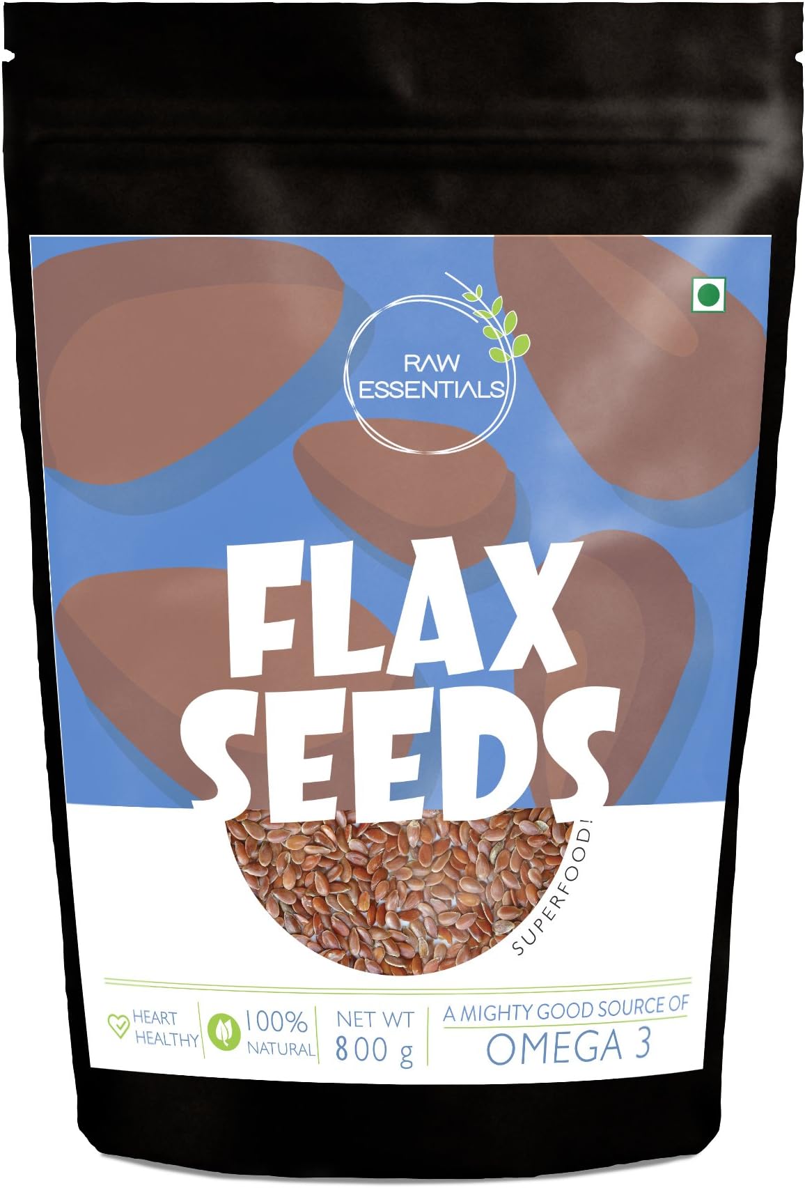 Raw Essentials Raw Flax Seeds, 800 g