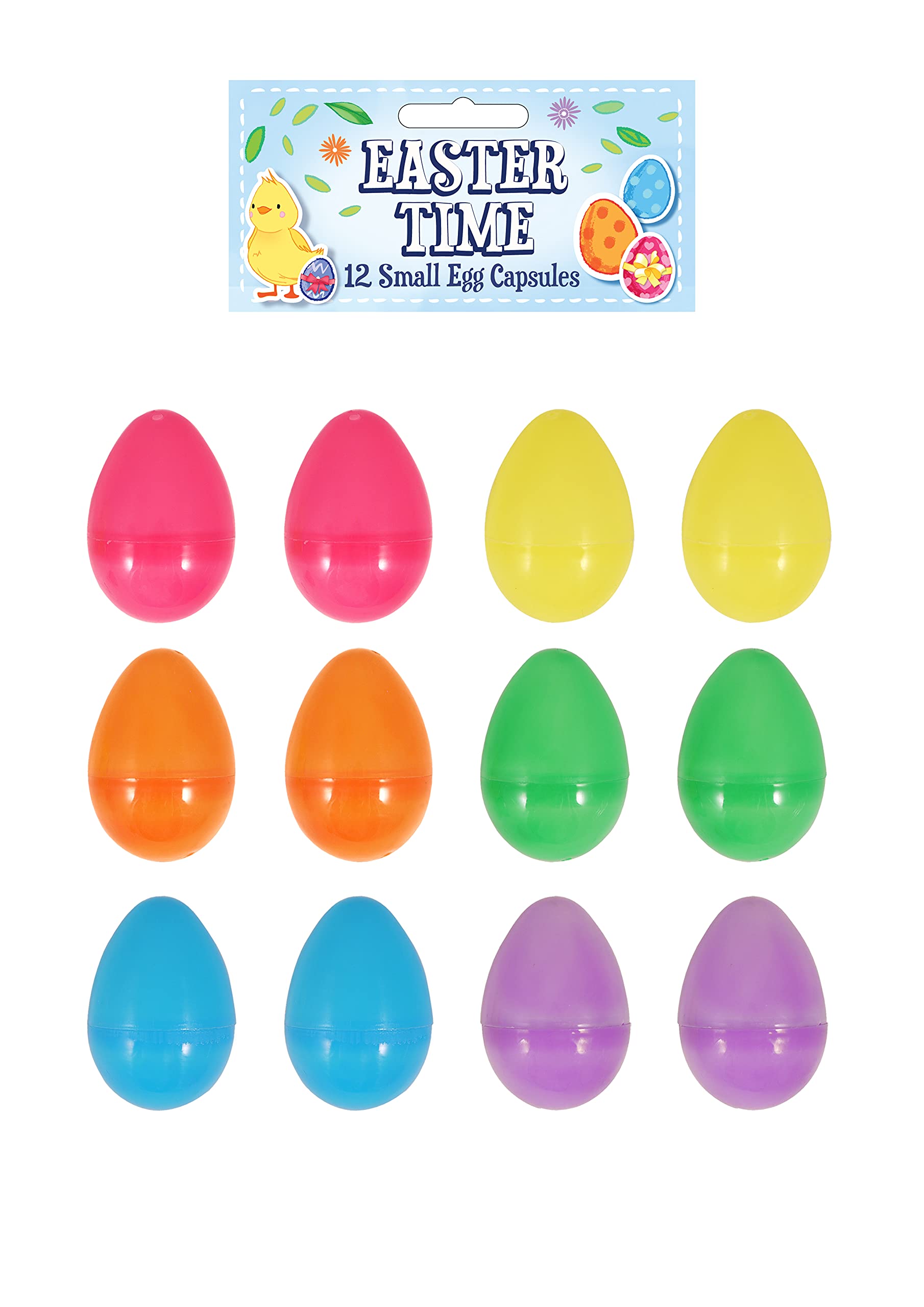 Henbrandt 48 x Colourful Fillable Plastic Surprise Easter Eggs for Egg Hunt Kids Easter Games/Decorations Arts and Crafts for Springtime Goodies Favours for Girls and Boys