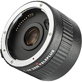 VILTROX Auto Focus 2X Teleconverter Extender Converter for Canon EF Mount Super Telephoto Lens 135mm f/2L,200mm,300mm,400mm,600mm,70-200mm,100-400mm and DSLR Camera 5DII 80D 760D 7D,Black