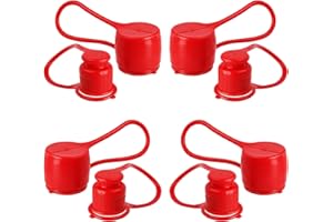 SVICCOOKQ 8Pcs skid steer Dust Caps Plugs for 1/2" Flat Face Hydraulic Quick Connect Couplers,for ISO 16028 Series