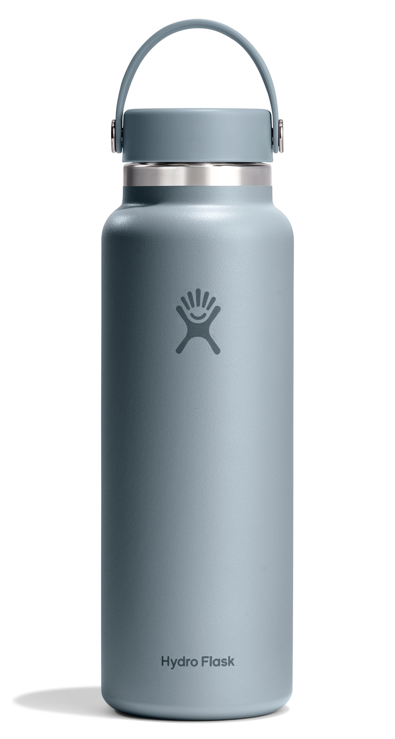 Hydro Flask Water Bottle - Insulated Stainless Steel - Wide Mouth Flex Lid, Non Spill, Leakproof and Refillable in 40 Oz Shale Gray Image