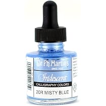Dr. Ph. Martin's Calligraphy Ink - Iridescent Black Sparkle, 1 Fl Oz Bottle, Waterproof & Lightfast - View #9
