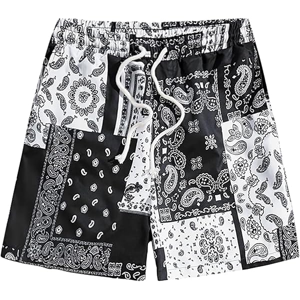 2 Pantalones Cortos Bandana Niño - Estampado Cachemira Verano Playa