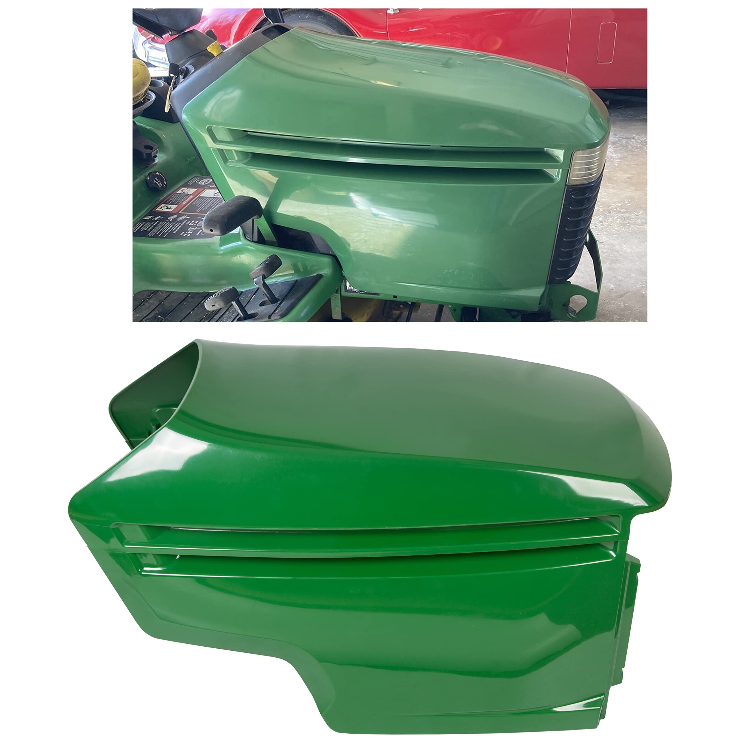 Photo 1 of **SCRATCHES AND SCUFFS**ECOTRIC Lower&Upper Hood Compatible with John Deere Models LX255 LX266 LX277 LX279 LX280 LX288 LX289, 325 335 345 355D, GT225 235 235E 245, GX255 325 335 345 355 Replace for AM132595 AM132529