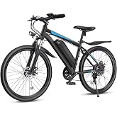 Loeook Electric Bike for Adults, 26" Ebike with 1000W Peak Motor, 20MPH 50Miles Electric Mountain Bike with 48V Removable Battery, 7-Speed, Front Suspension, LCD Display, UL 2849 Certified