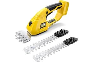 VERVEWAVE Cordless Grass Shear & Hedge Trimmer for DEWALT 20V Battery, 2 in 1 Handheld Electric Shrubbery Trimmer, Bush Trimmer for Yard & Garden, Lawn(Tool Only)