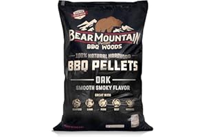 Bear Mountain BBQ FK18 Premium All-Natural Hardwood Red and White Smooth and Smoky Oak BBQ Smoker Pellets for Outdoor Grillin