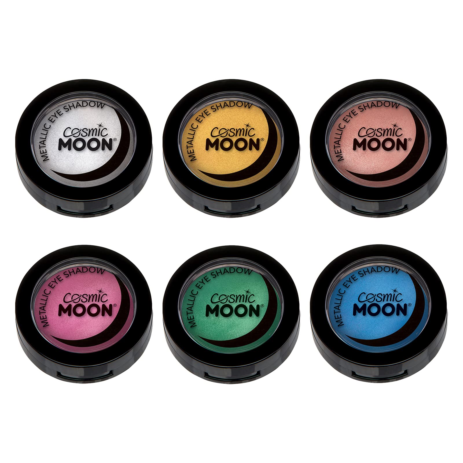 Metallic Eye Shadow by Cosmic Moon | Makeup for face | 3.5g (Set of 6)