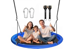 HOTJUMP 48 inch Saucer Tree Swing for Kids Adult, Larger Flying Swing for Whole Family 700lbs Weight Capacity with Adjustable Hanging Straps