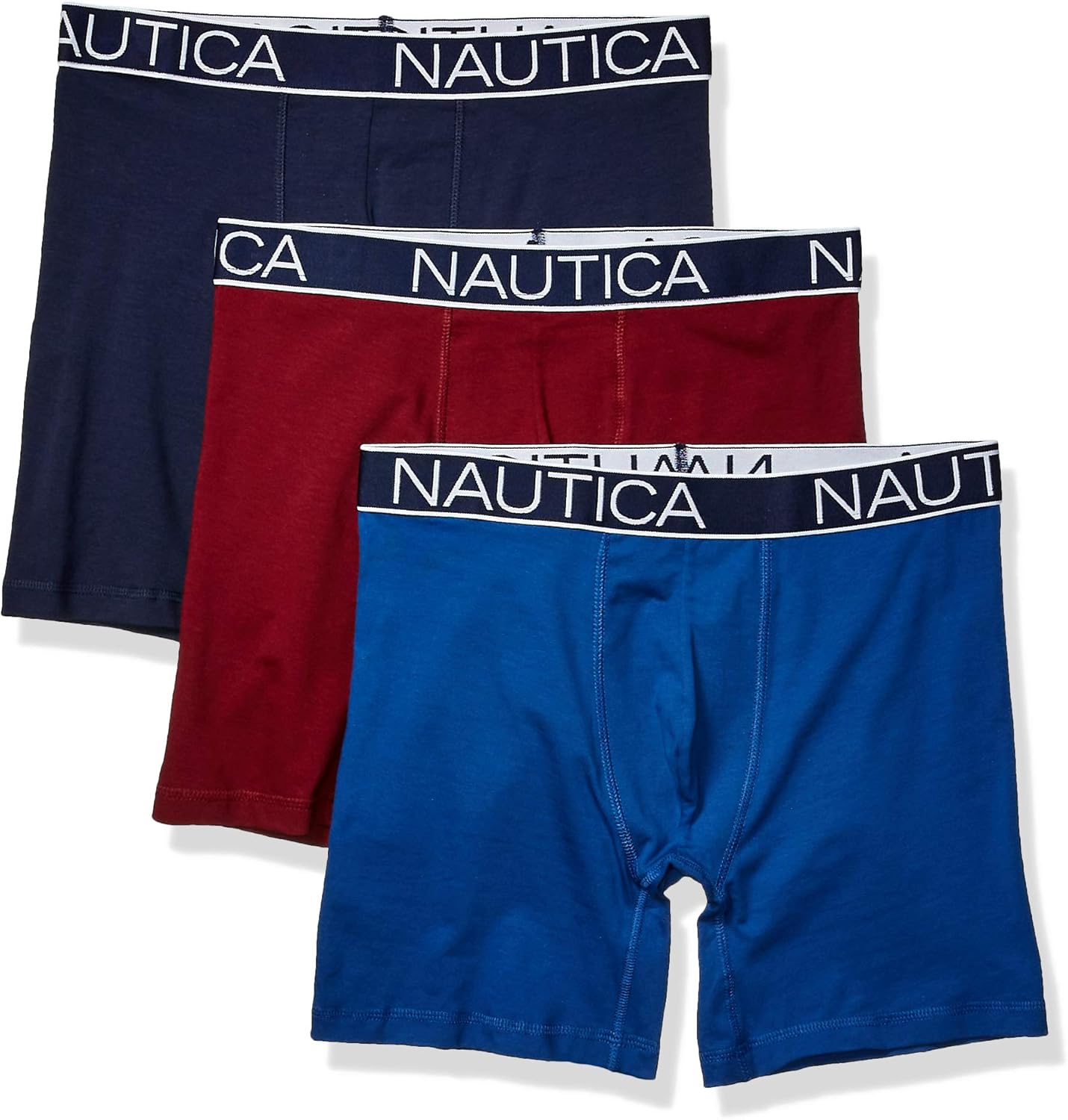 Nautica Mens 3Pack Classic Underwear Cotton Stretch Boxer Brief Boxer
