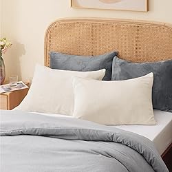 BEDELITE Flannel Pillow Cases Queen Size Set of