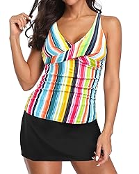 Talisea Womens Tankini Bathing Suits with Skirt Two