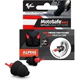 Alpine MotoSafe Race MotoGP&trade; | Motorcycle Earplugs for Wind Noise Reduction | Motorcycle hearing protection for riding &amp; racing | Comfortable &amp; Reusable | 20dB SNR | Official MotoGP&trade; Product | 1 Pair