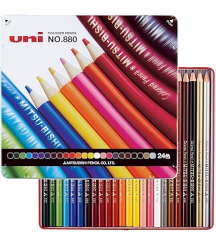 Amazon.com: Mitsubishi Pencil Uni 彩色鉛筆72 色組: 藝術、手工藝與縫紉