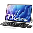 11 Inch Tablet Android 14 Tablets, 2024 New GMS Certified, Octa Core Tablet PC with Keyboard/Mouse/Case12GB RAM 128GB ROM 1TB Expand, 8000mAh, Fast Charging, 5GWiFi, BT5.0, FM, GPS (Blue)