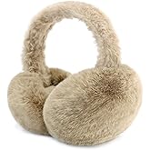 PIGBENGO Foldable Ear Muffs for Women Cold Weather Fluffy Earmuffs Winter Warm Headband Cute Slouchy Ear Warmers