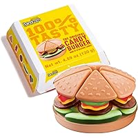 Raindrops Gummy Candy Hamburger with 22 Gummy Candies - Yummy Gummy Food Looks Just Like a Burger - 4.6 Ounces of Gummy Buns,