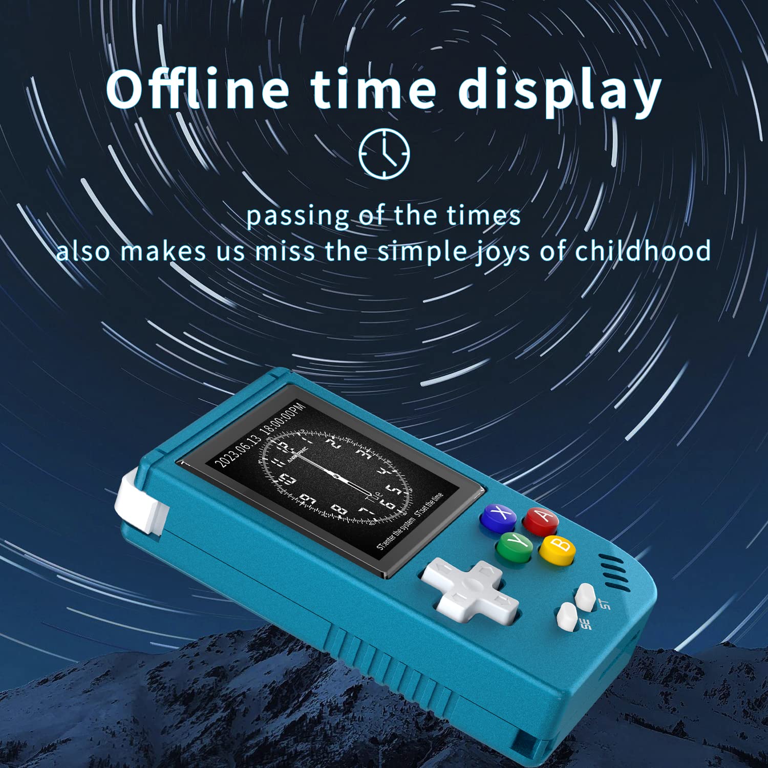 Retro Handheld Game Console,Portable Game Mini Aluminum Alloy with 1.54 Inch IPS Screen,with 64G TF Card Pre-Installed 5405 Games Supports Clock Hi-fi Speaker